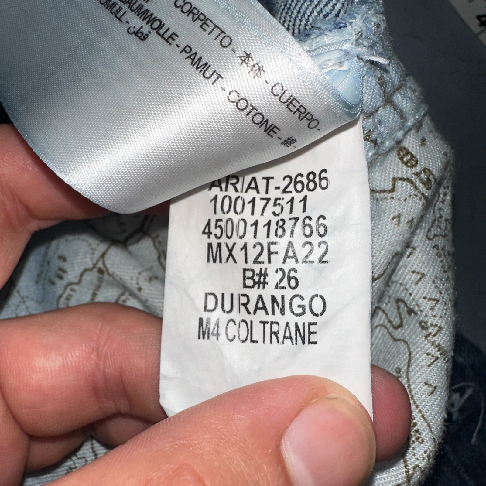 Ariat Jeans Mens 30 X 34 Blue Denim Rebar M4 Relaxed Boot Cut Workwear Country