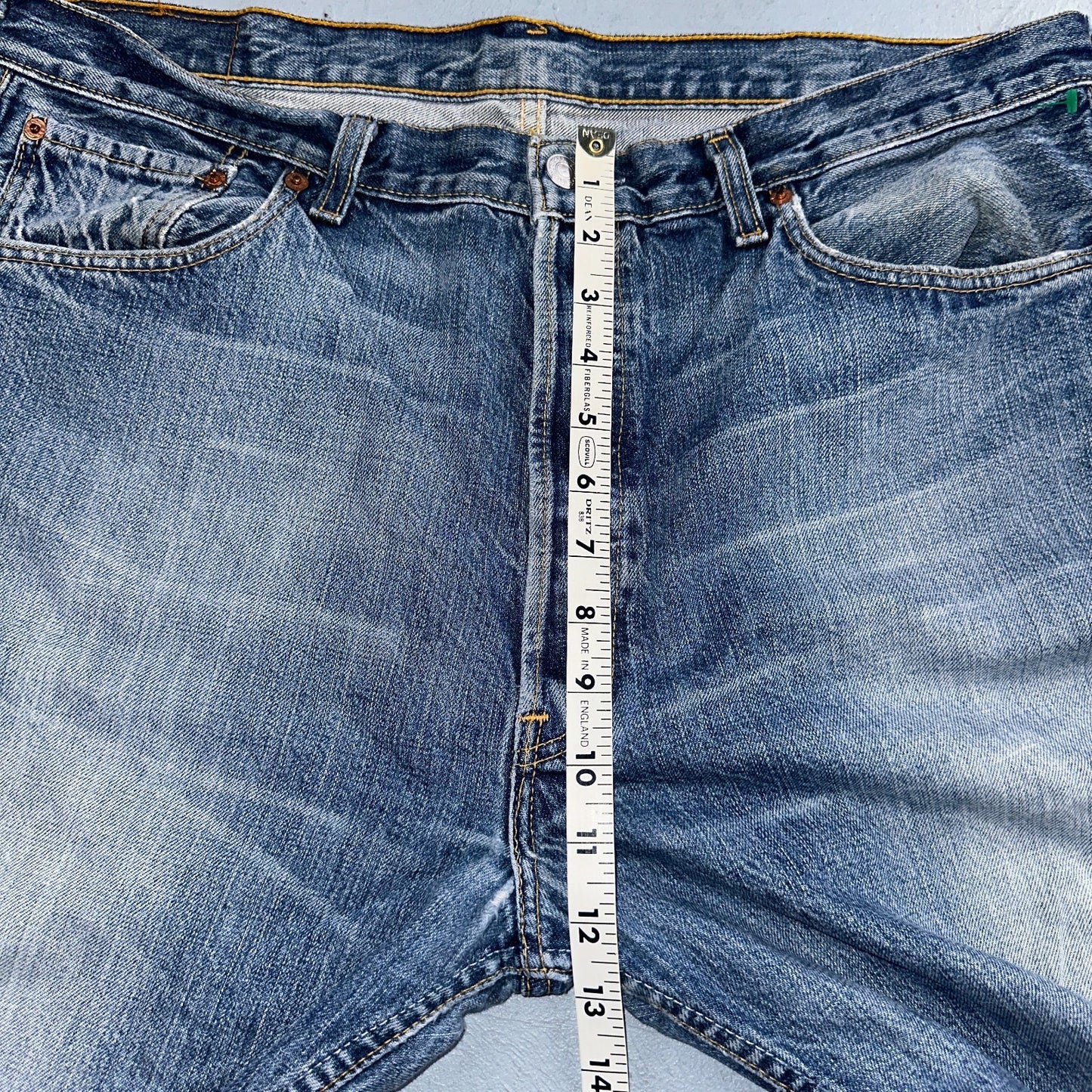 Levis 501 Vintage 90s Spain XX Straight Leg Jeans Blue Med Wash 38x34 Act 38x33