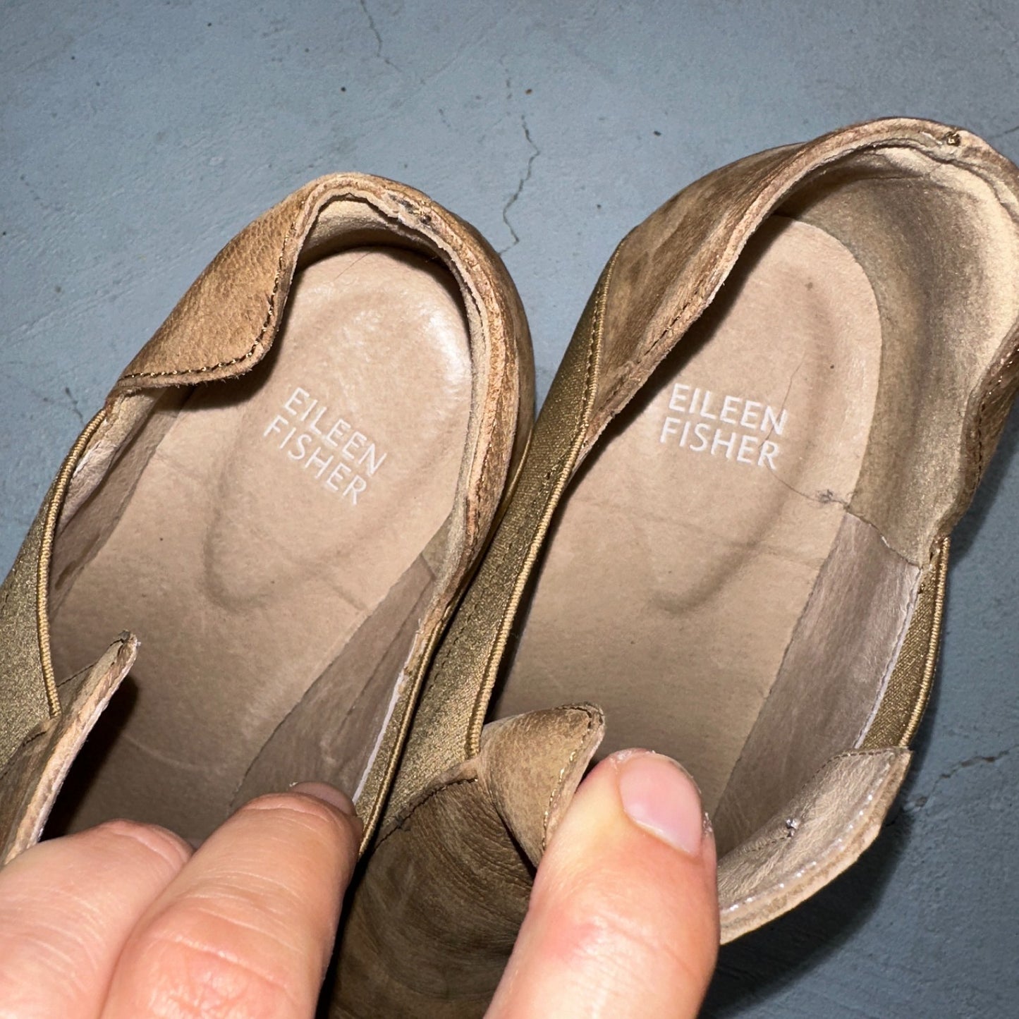 Eileen Fisher Vero Cuoio Evan Tan Soft Leather Ankle Booties Boots Size 9.5