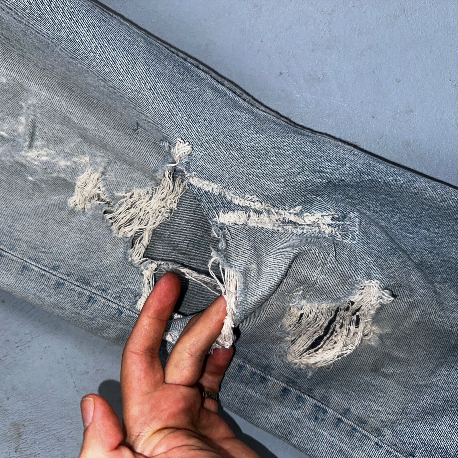 Levis 501 Vintage 80s USA XX 90s Straight Leg Jeans 33x36 Light Wash Act 30x31