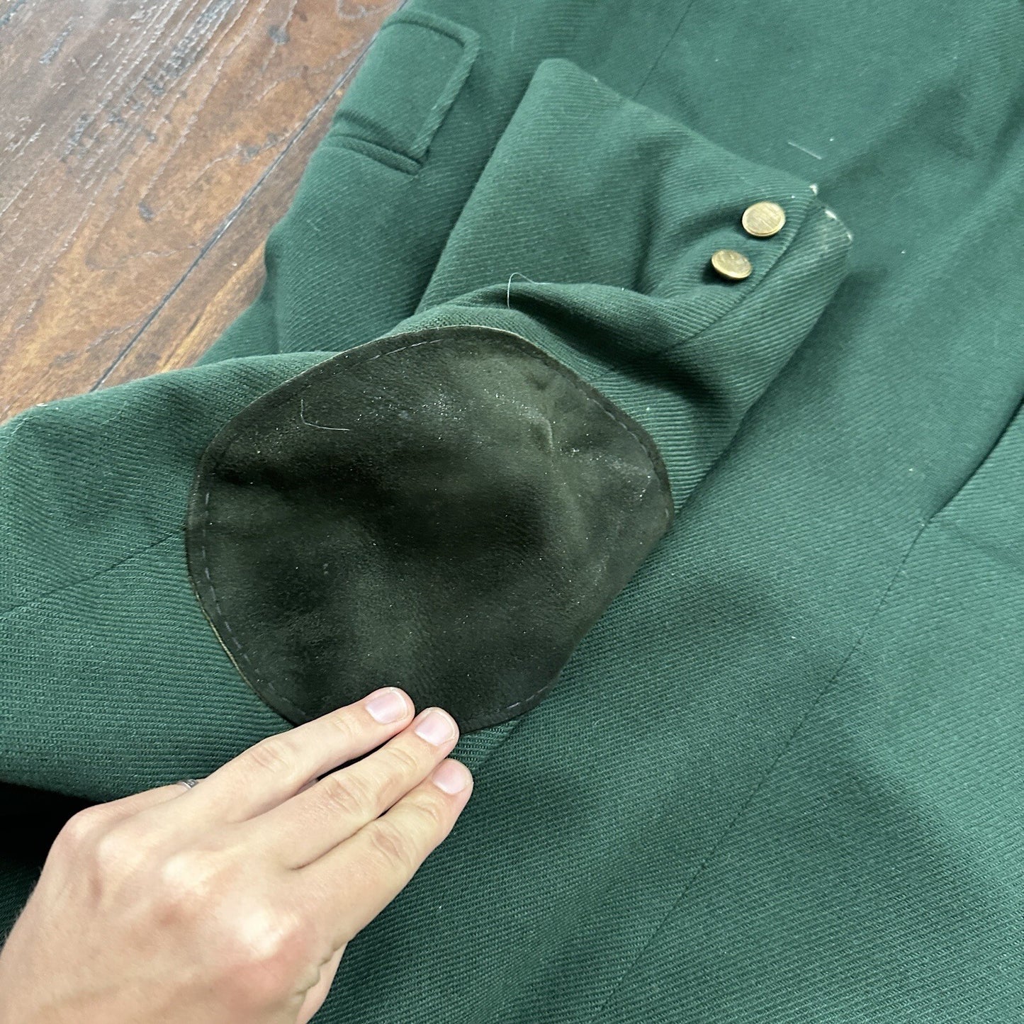 1960s 1970s Green Cashemere Sport Jacket VTG Mens Suit 44 34x32 Rockabilly Gray