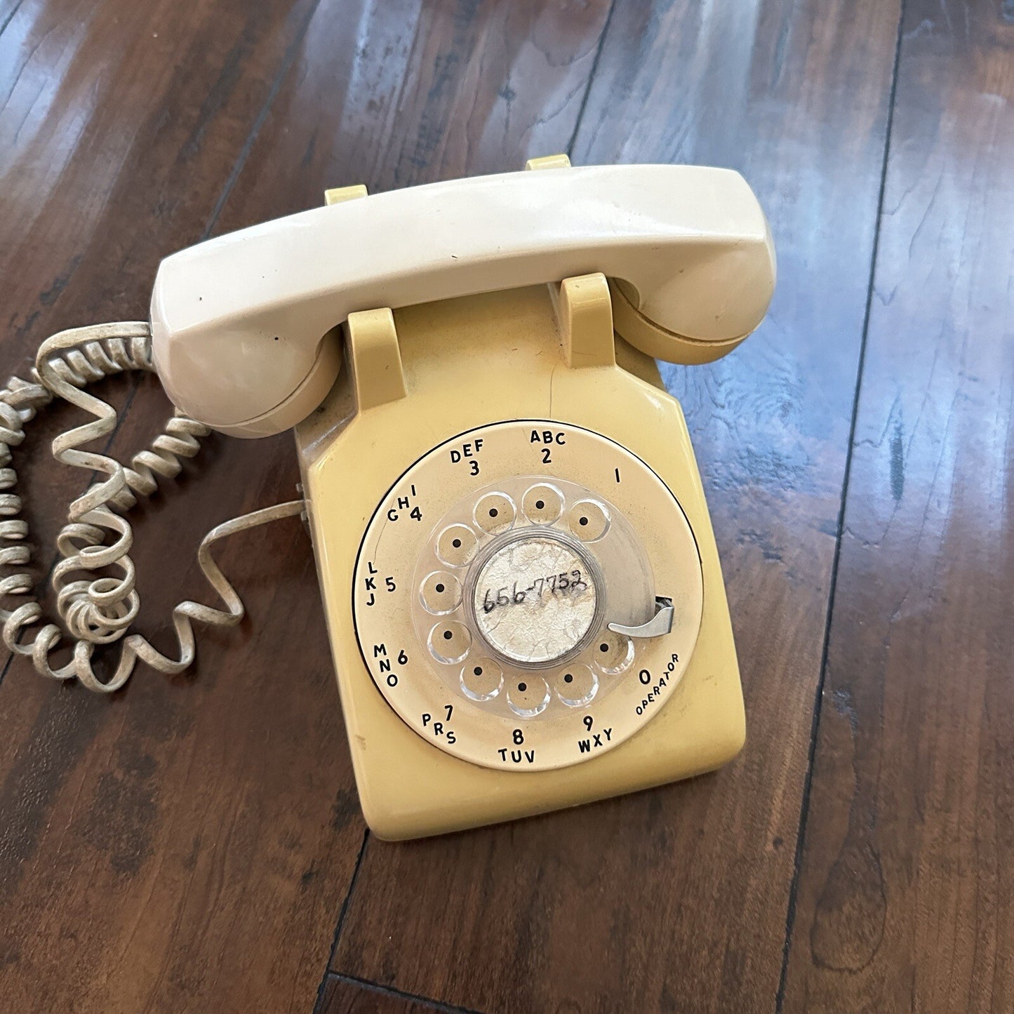 VTG Bell System Western Electric Beige Rotary Dial Desk Telephone 500 NE591 60s