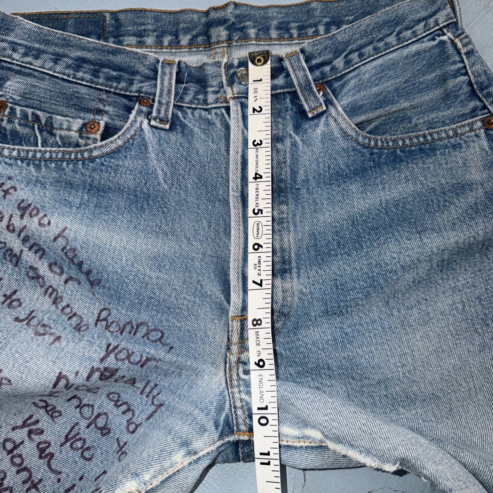 Levis 501 Vintage 80s Redline Selvedge USA XX Jeans Light Wash 30x32 Act 29x28