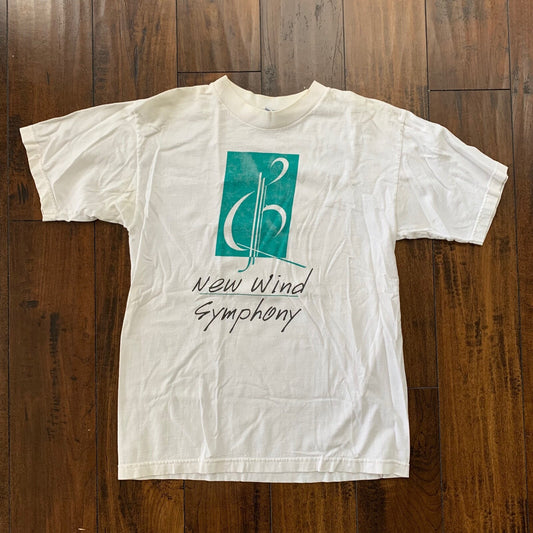 Music Wind Symphony Vintage T Shirt Saxophone Flute Band Rap 90s Clef Rap