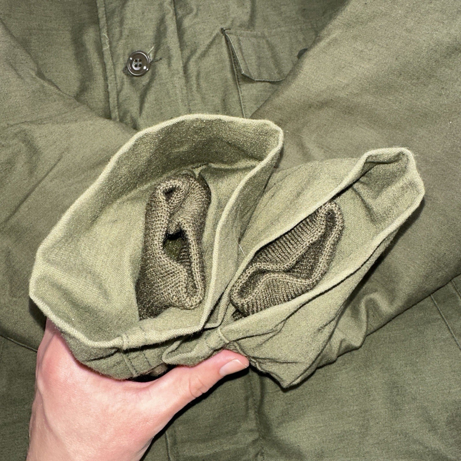 VTG 60s USN US Navy Military A-2 Intermediate Cold Weather Deck Jacket Stencil