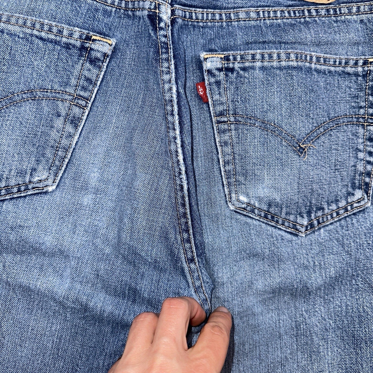 Levis 501 Vintage 90s Y2K XX Straight Leg Jeans Blue Med Wash 34x32 Act 33x31