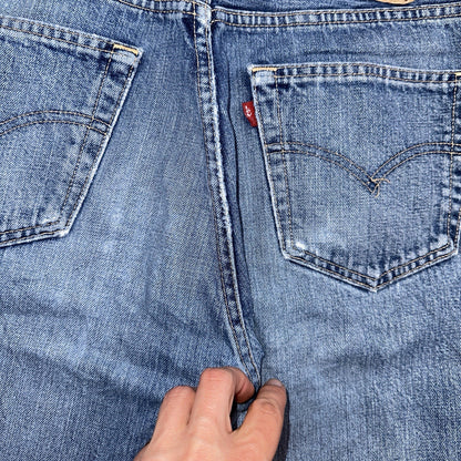 Levis 501 Vintage 90s Y2K XX Straight Leg Jeans Blue Med Wash 34x32 Act 33x31