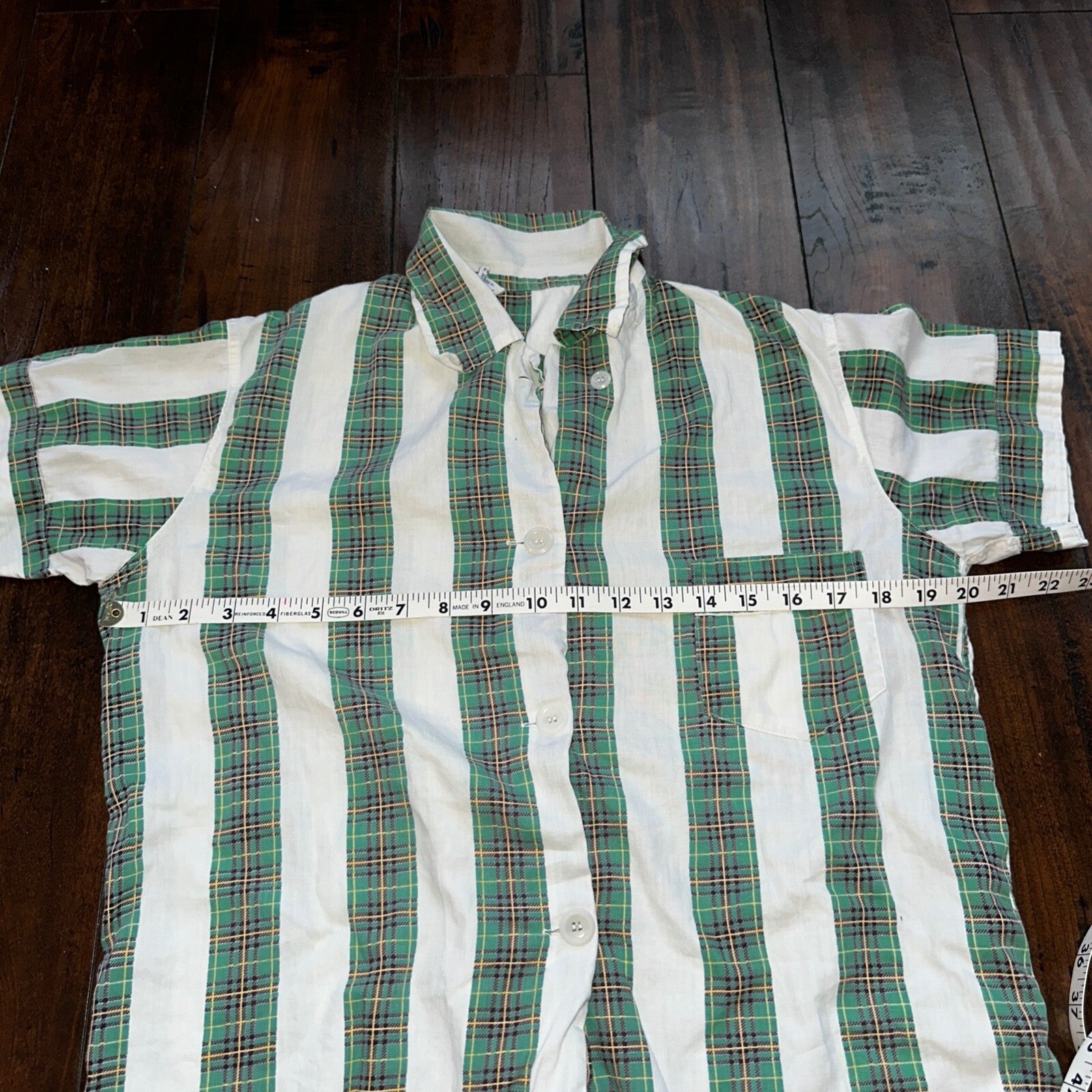 Vintage 50s 60s Tommies Sanforized Sleepwear Pajamas Pair Pants Top Cotton Green