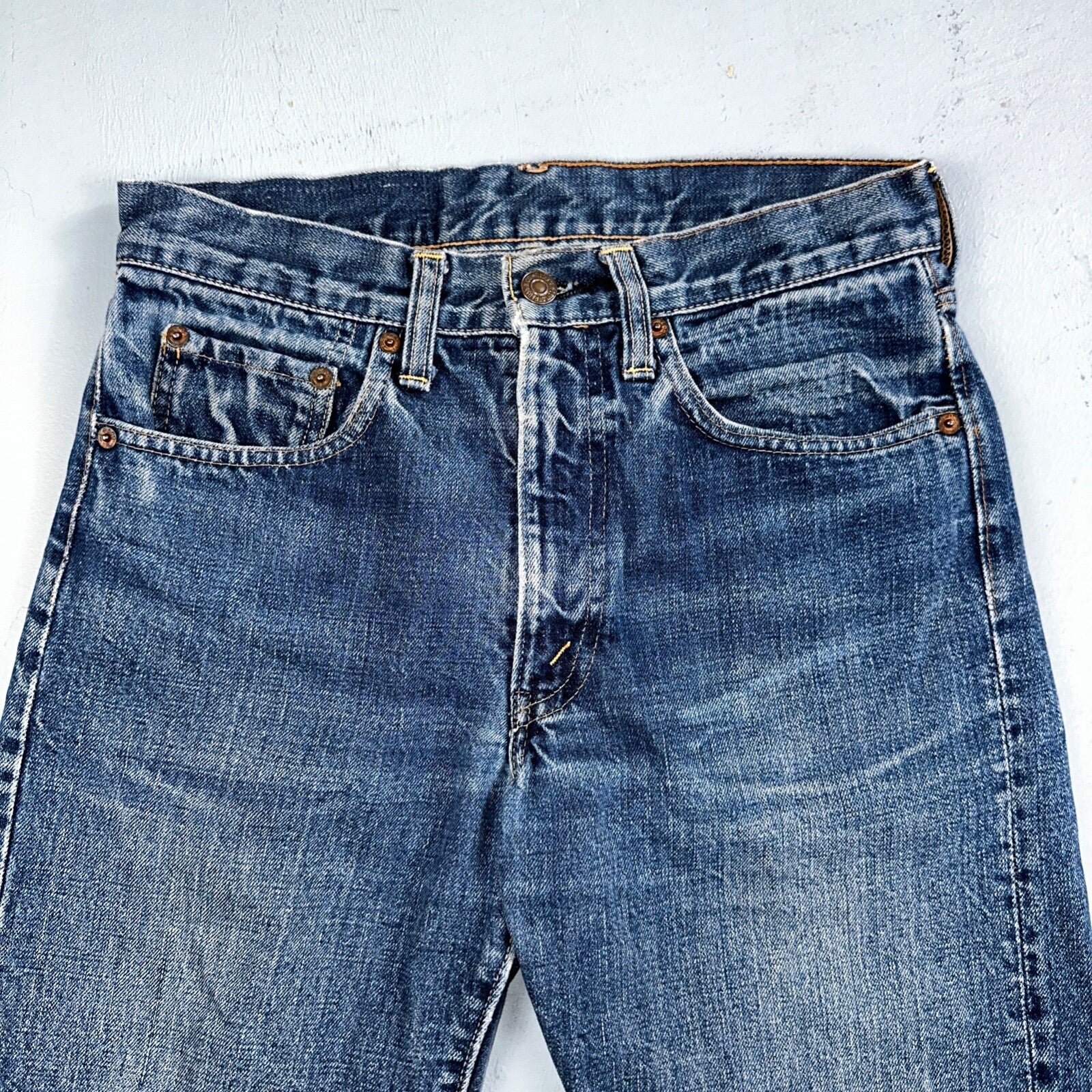 Vintage LEVIS 505 Jeans Big E 1960s Denim 28x28 USA 60s 501 502 Talon Zipper