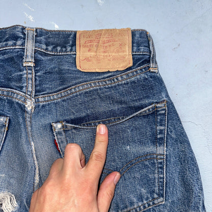 Levis 501 Big E Vintage 60s Redline Selvedge USA XX Boot Cut 517 Jeans Act 27x32