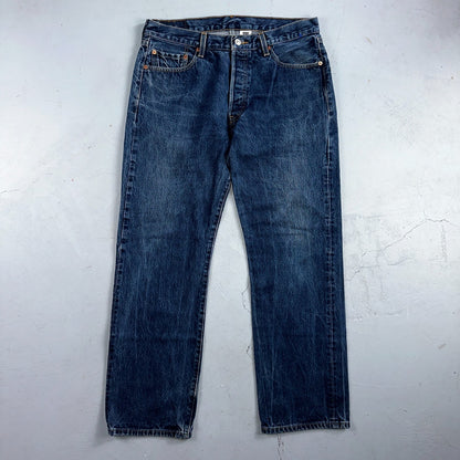 Levis 501 Vintage Y2K 90s XX Straight Leg Jeans Blue Med Wash 34X30 Act 33x30