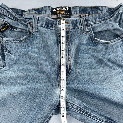 Ariat Rebar Jeans Men's 40x30 Blue M4 Low Rise DuraStretch Edge Boot Cut Western