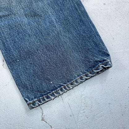 Levis 501 Vintage 80s USA XX Straight Leg Jeans Blue 20502 Paint 34x32 Act 32x30