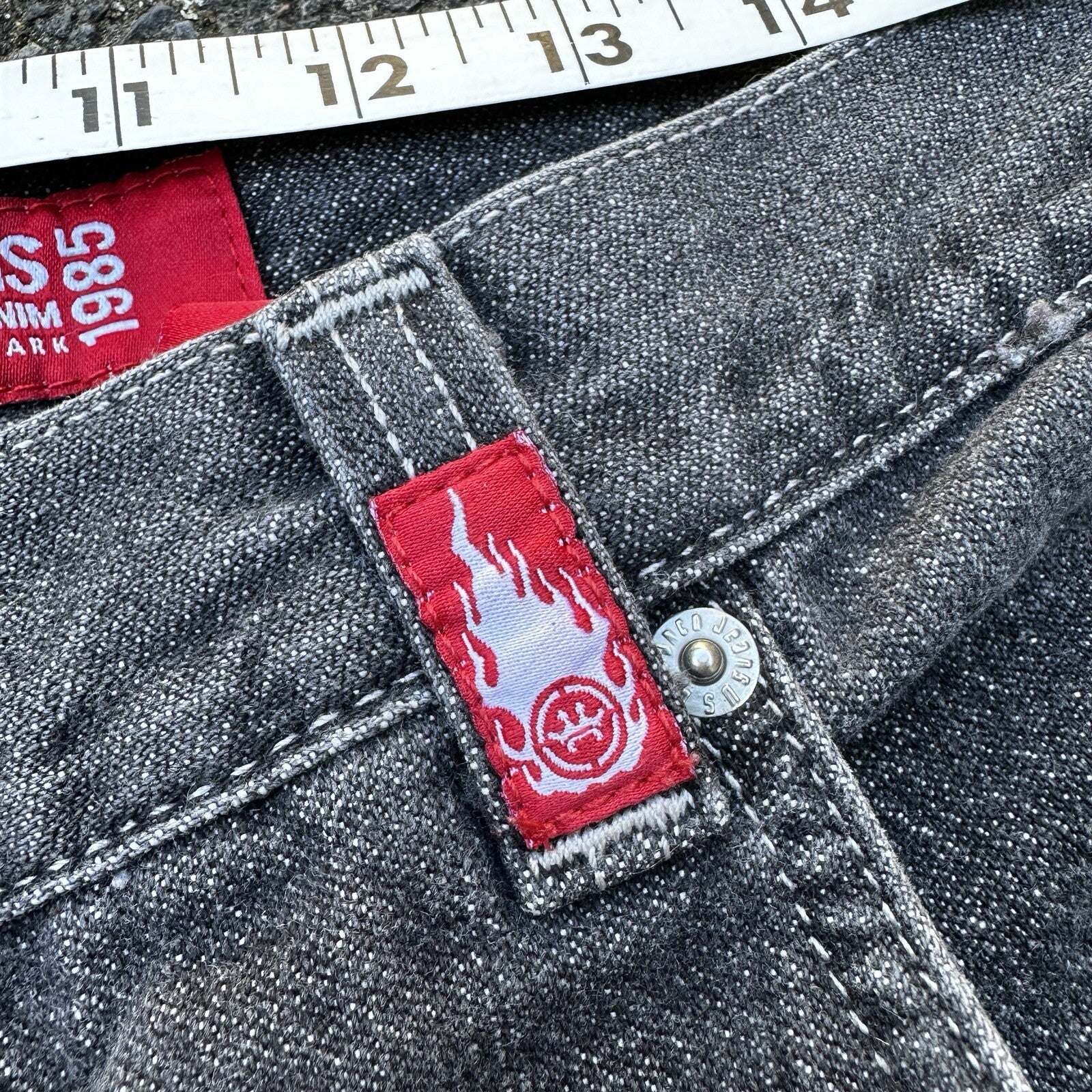 VTG JNCO Jeans Men's 38x32 Y2K Skater Wide Leg Flaming Snakes Skate Emo Grunge