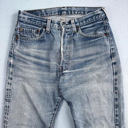 Levis 501 Vintage 80s Redline Selvedge USA Light Wash Jeans 31x36 Act 29x32