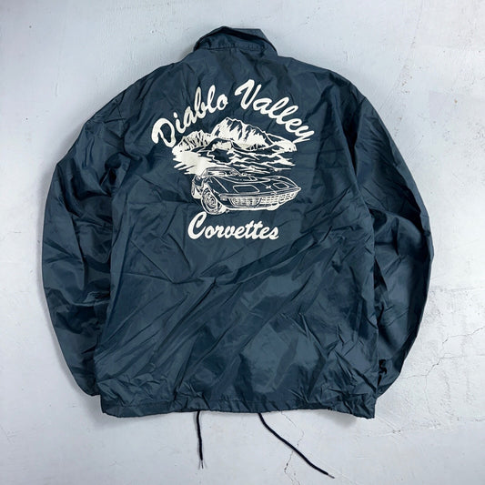 Vintage Diablo Valley Corvette Satin Jacket Nylon 70s Windbreaker Cars Racing