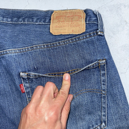 Levis 501 Vintage 80s Redline Selvedge USA XX Jeans Med Wash 42x34 Act 39x31