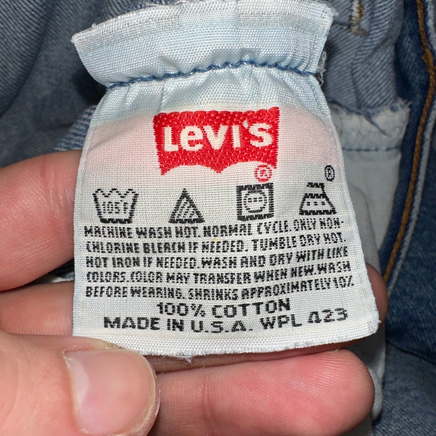 Levis 501 Vintage 90s USA XX Straight Leg Jeans Blue Med Wash 42x32 Act 38x27