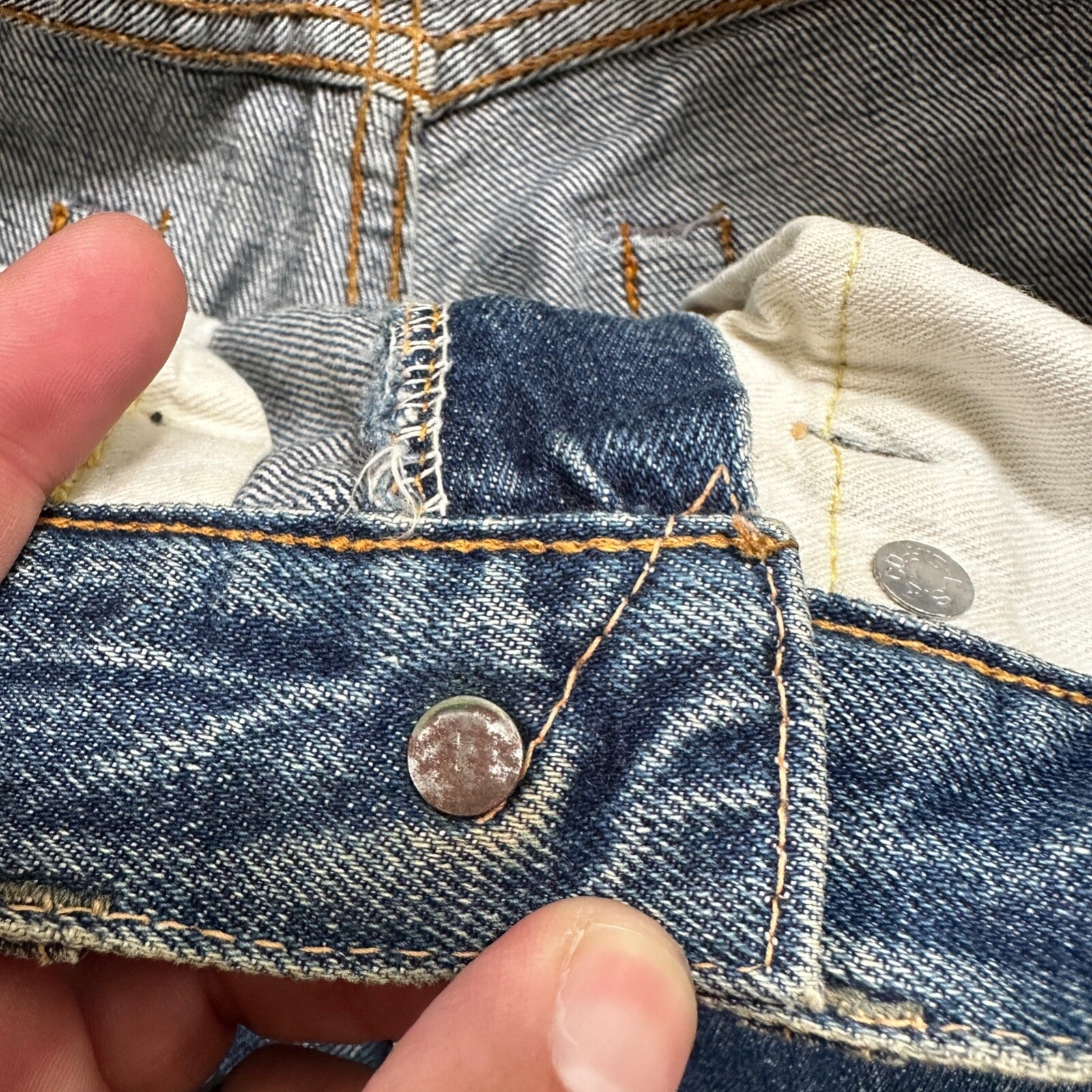 Vintage LEVIS 501XX Jeans Big E 1960s Denim Redline Selvedge 25x29 USA 60s 505