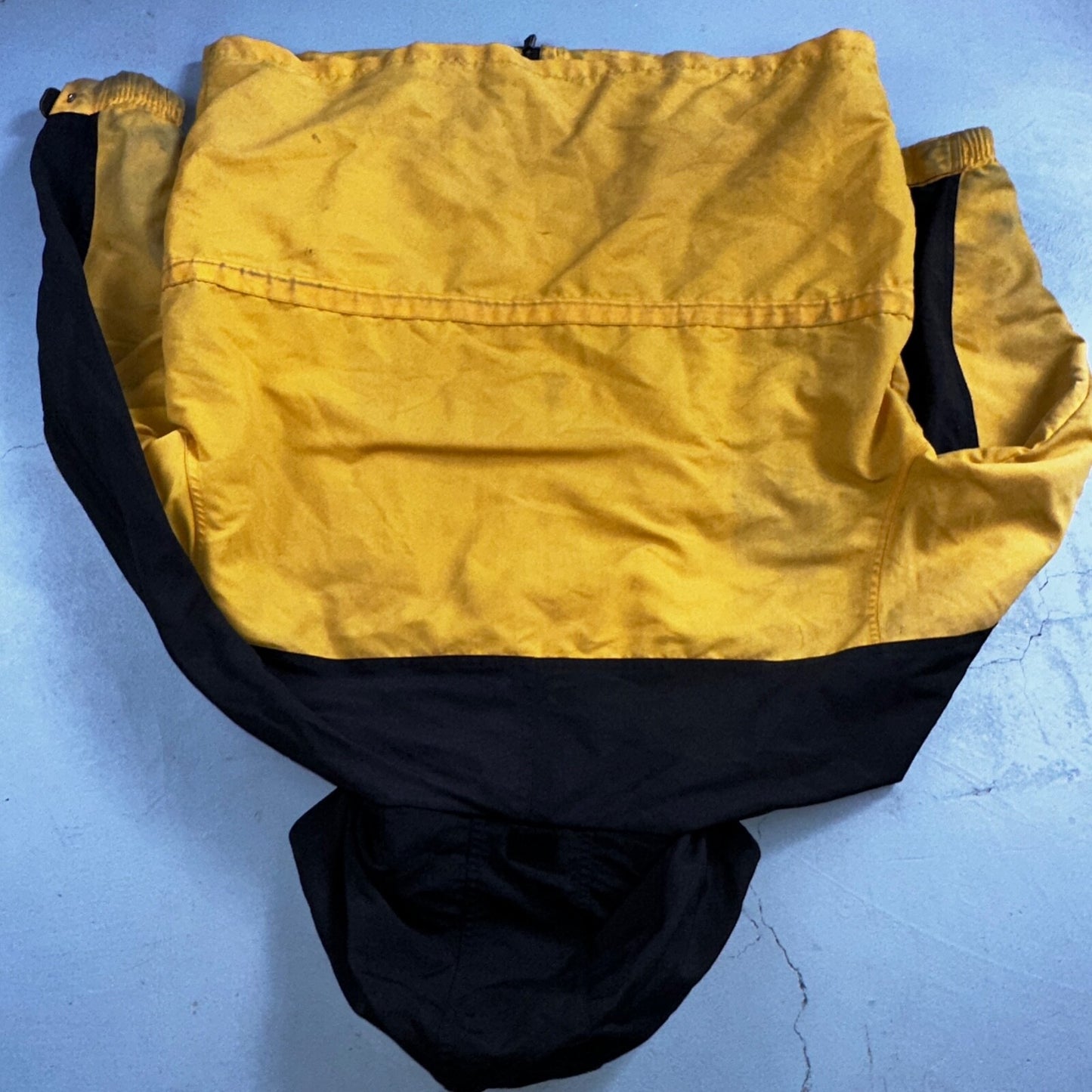 Carhartt C48 YLW Workwear Jacket Stains Mesh Lined Full Zip Hooded XL Yellow