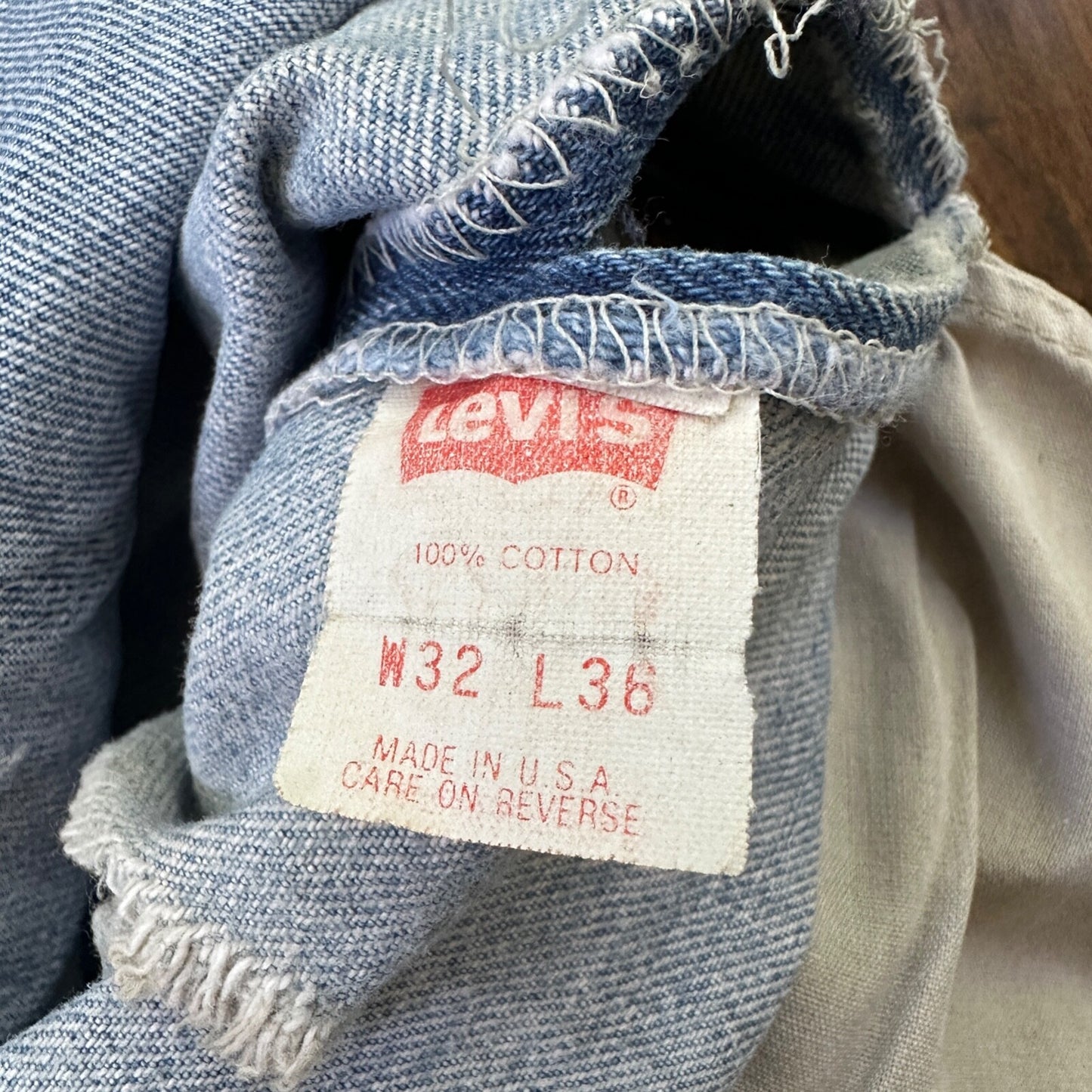 Levis 501 Vintage 90s Straight Leg XX USA Jeans 32x36 Thrashed Wash Act 30x31