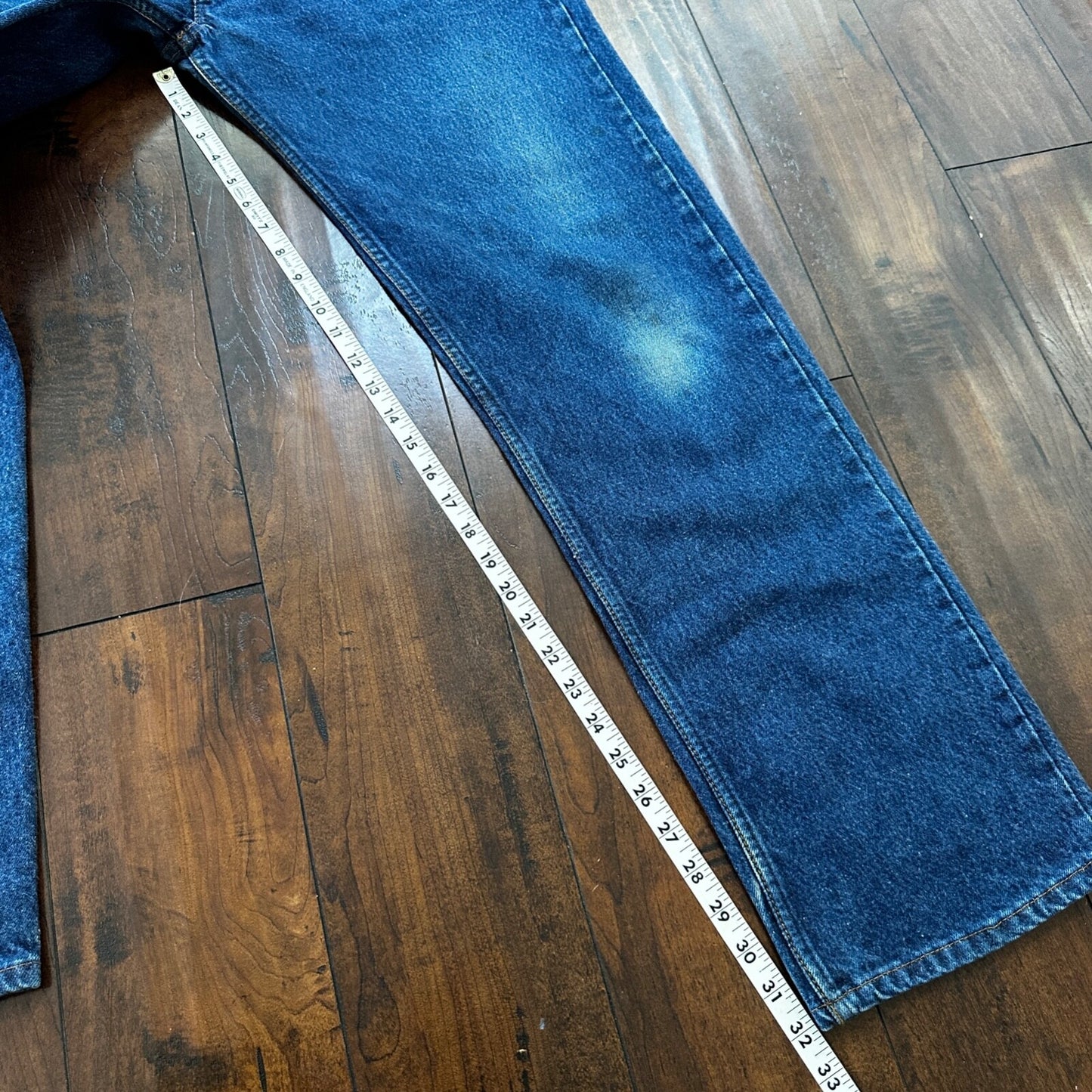 VTG 80s Levis 501 Button Fly 38x36 USA Tag Jeans Straight Wash Blue XX Act 34x32