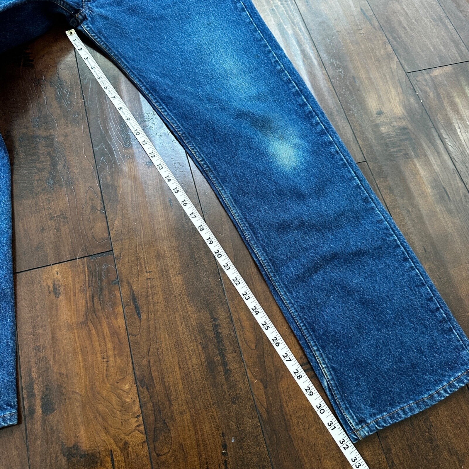 VTG 80s Levis 501 Button Fly 38x36 USA Tag Jeans Straight Wash Blue XX Act 34x32