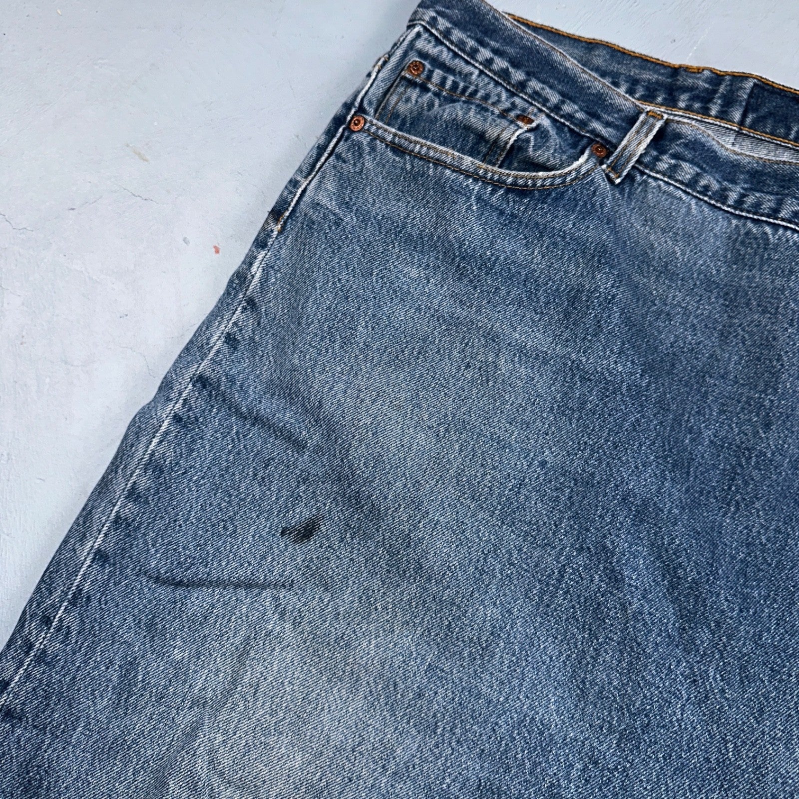 Levis 501 Vintage 90s USA XX Straight Leg Jeans Blue Light Wash 60x30 Act 56x27