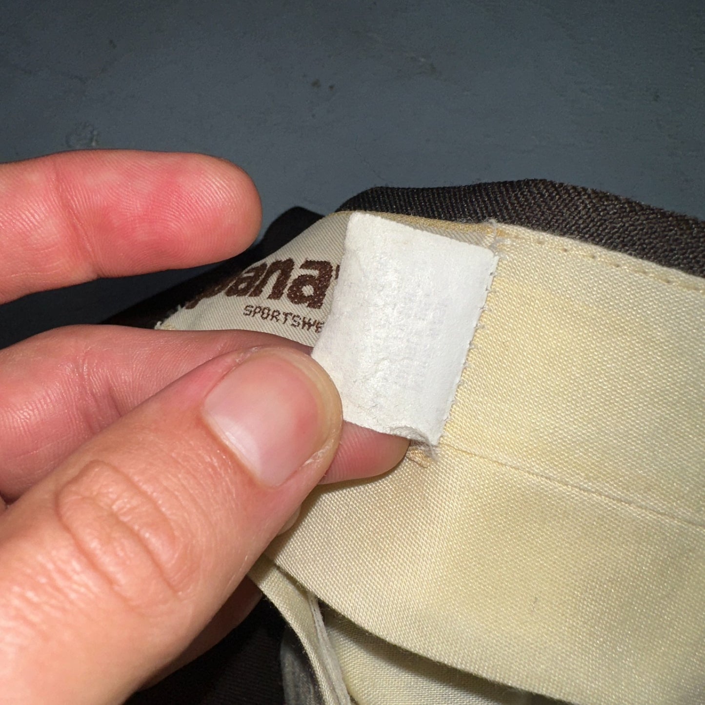 VTG Mens 2 PC Suit 40 Jacket Coat Pants Brown Levis Panatela Polyester 80s