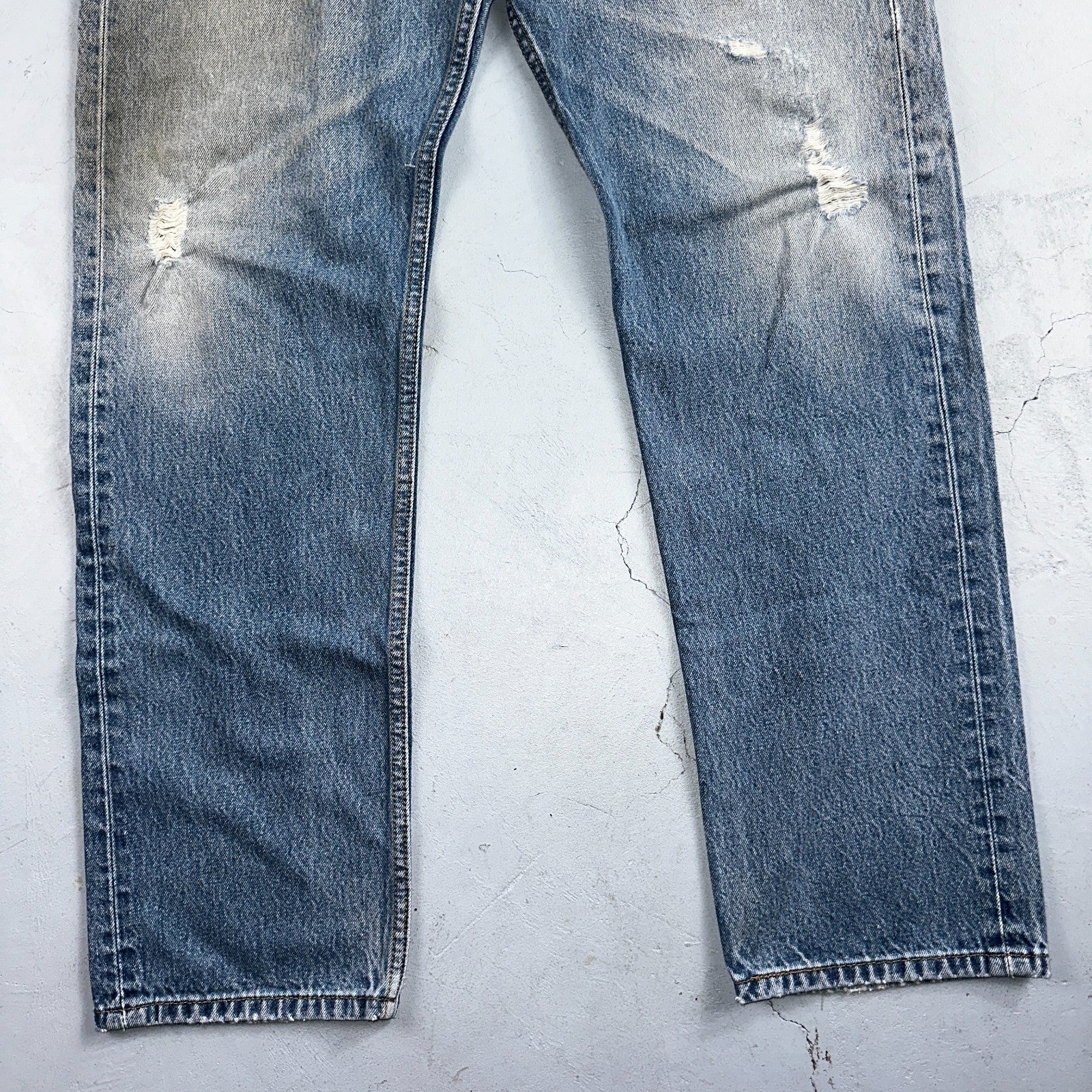 Levis 501 Vintage Y2K 90s XX Straight Leg Jeans Blue Med Wash 38x36 Act 35x31