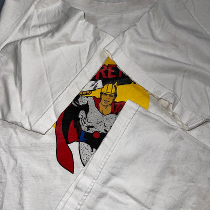 Superman Concrete Man Funny VTG T Shirt 90s USA Spin Off Marvel Construction Rap