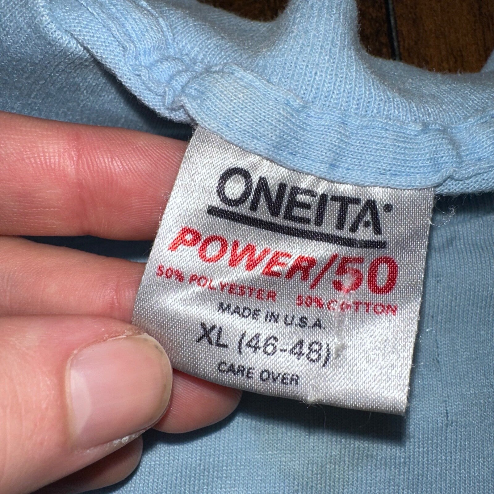 Oneita Number 1 Salem Oregon Vintage T Shirt 80s USA XL Thrashed Stained Paint