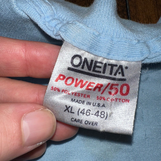 Oneita Number 1 Salem Oregon Vintage T Shirt 80s USA XL Thrashed Stained Paint