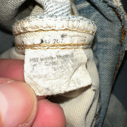Levis 505 VTG 70s SS Redline Selvedge USA XX Jeans Light Wash Talon Act 29x34