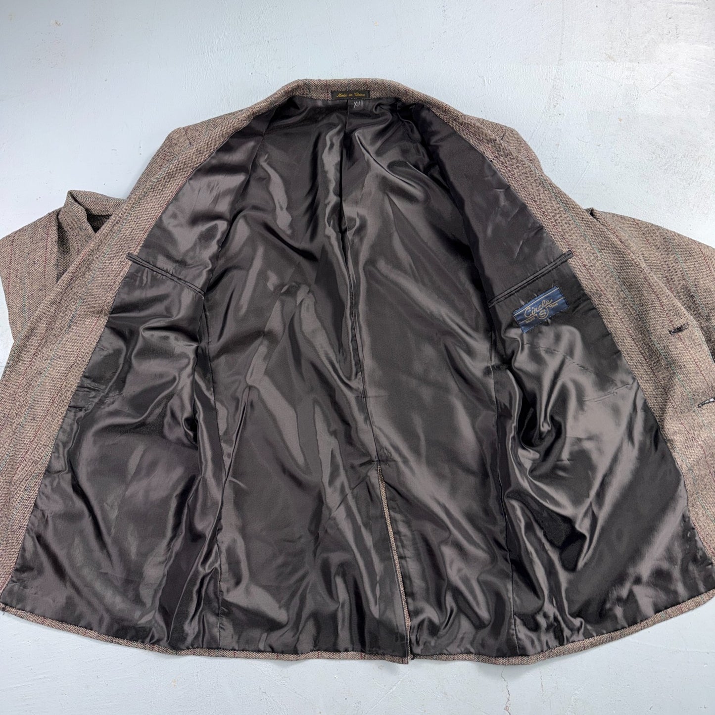 Vintage Circle S Dallas Texas Western Cowboy Blazer Jacket Mens 44L Silk Lining