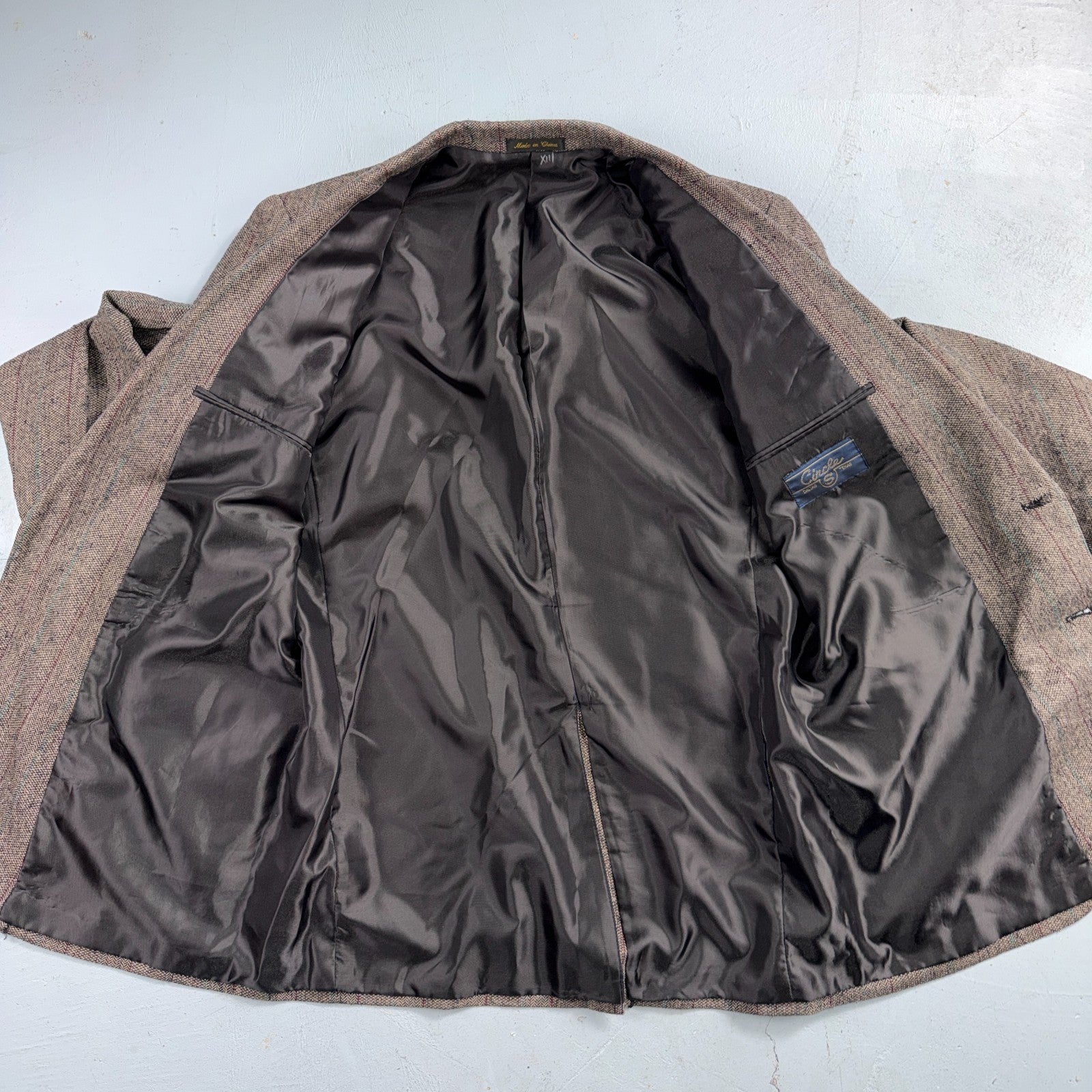 Vintage Circle S Dallas Texas Western Cowboy Blazer Jacket Mens 44L Silk Lining