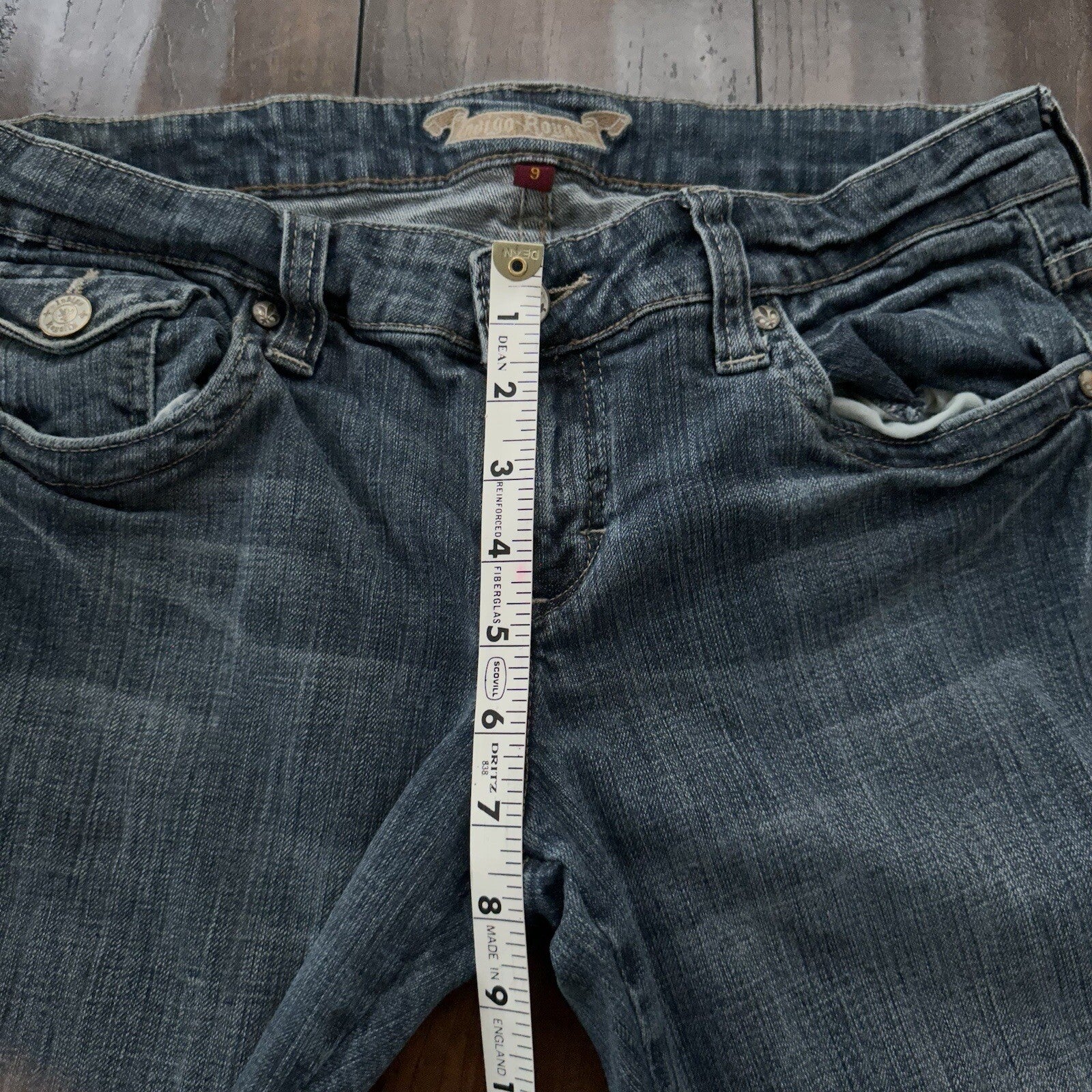 INDIGO ROYALTY Women's Dark Wash Jeans Size 9 Regular 29x31 Low Rise Vintage Y2K