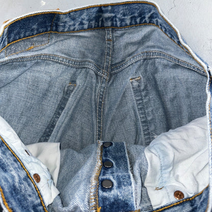 Levis 501 Vintage 90s USA XX Straight Leg Jeans Blue Light Wash 35x34 Act 33x30