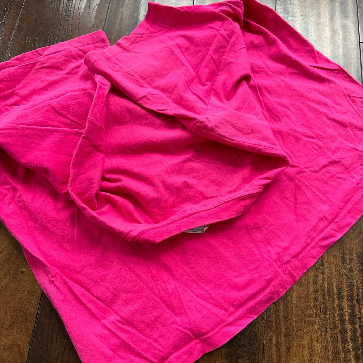 Hanes Beefy Blank Vintage T Shirt 80s Pink Simple Cool Single Stitch USA 90s