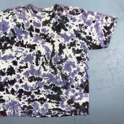 Tye Dye Hippie Purple Black VTG T Shirt Y2K Grateful Dead Wild Pattern Cool Best