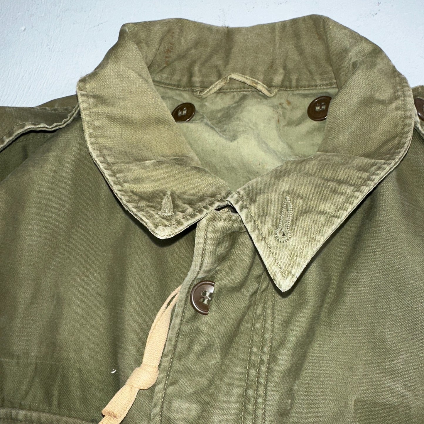 Vintage Military Jacket Green Button Up Vietnam Era 60s 70s M65 M1951 Parka