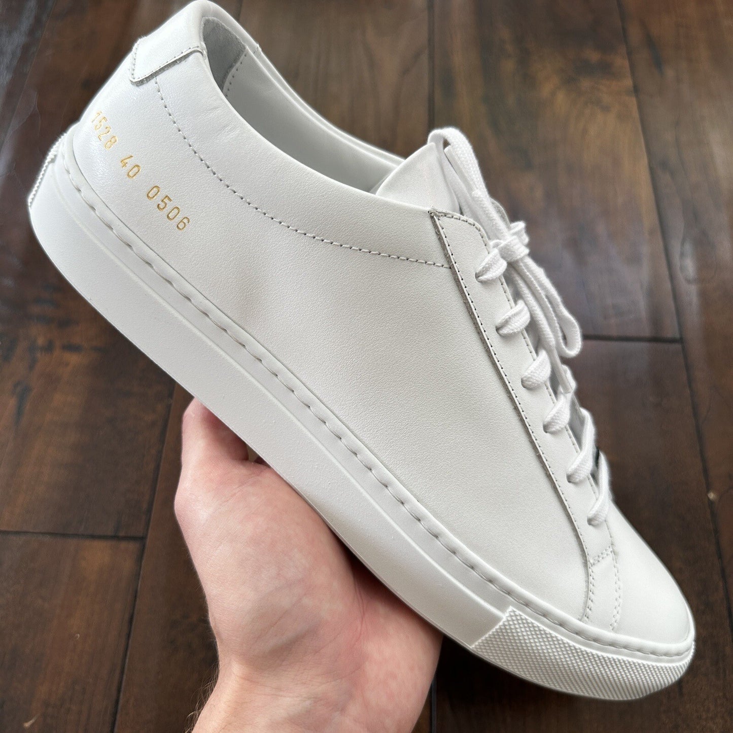Common Projects Men's White Achilles 40 Low-Top Sneakers Shoes 100% Authentic