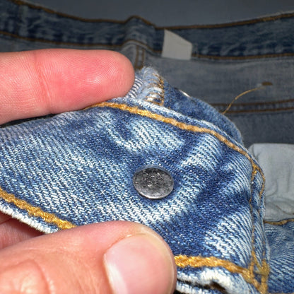 Levis 501 Vintage Y2K 90s XX Straight Leg Jeans Blue Light Wash 38x30 Act 36x30