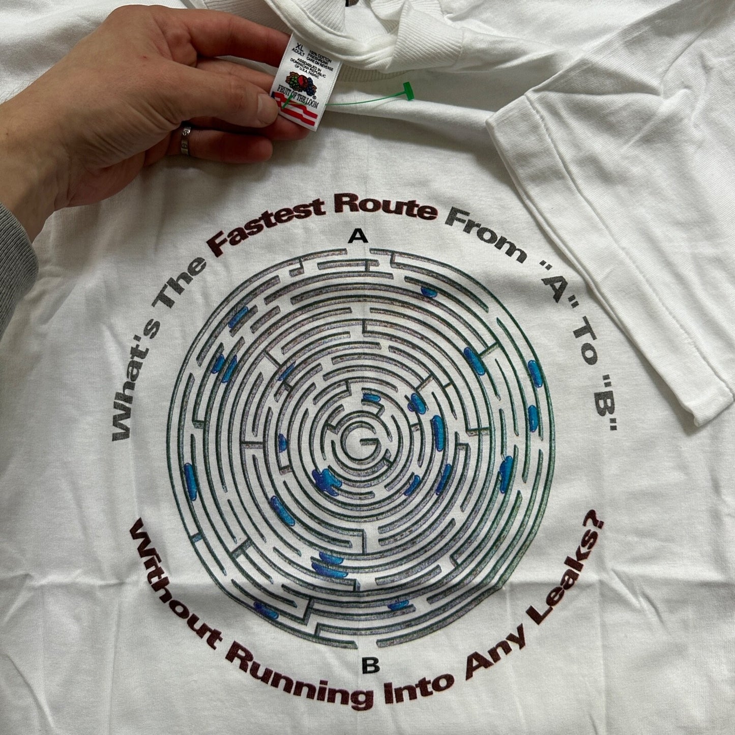 Fun Interactive Vintage T Shirt FOTL Single Stitch Rare Water Humor Joke 90s