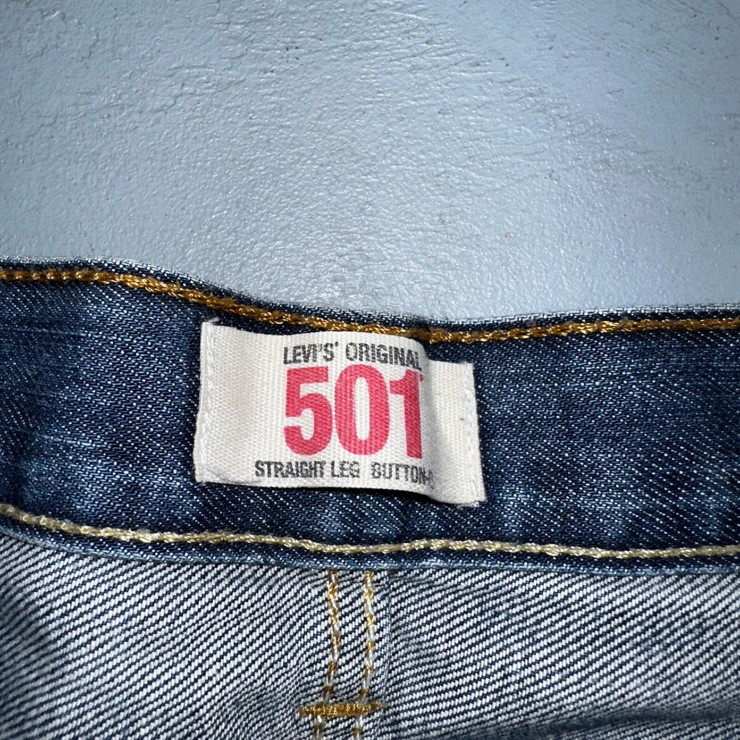 Levis 501 Vintage Y2K XX Straight Leg Jeans Blue Med Wash 34x34 Act 33x27