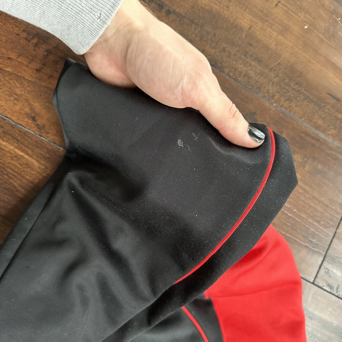 Vintage 1985 Nike Air Jordan Jacket Bred Chicago L RARE Black Red Japan 80s