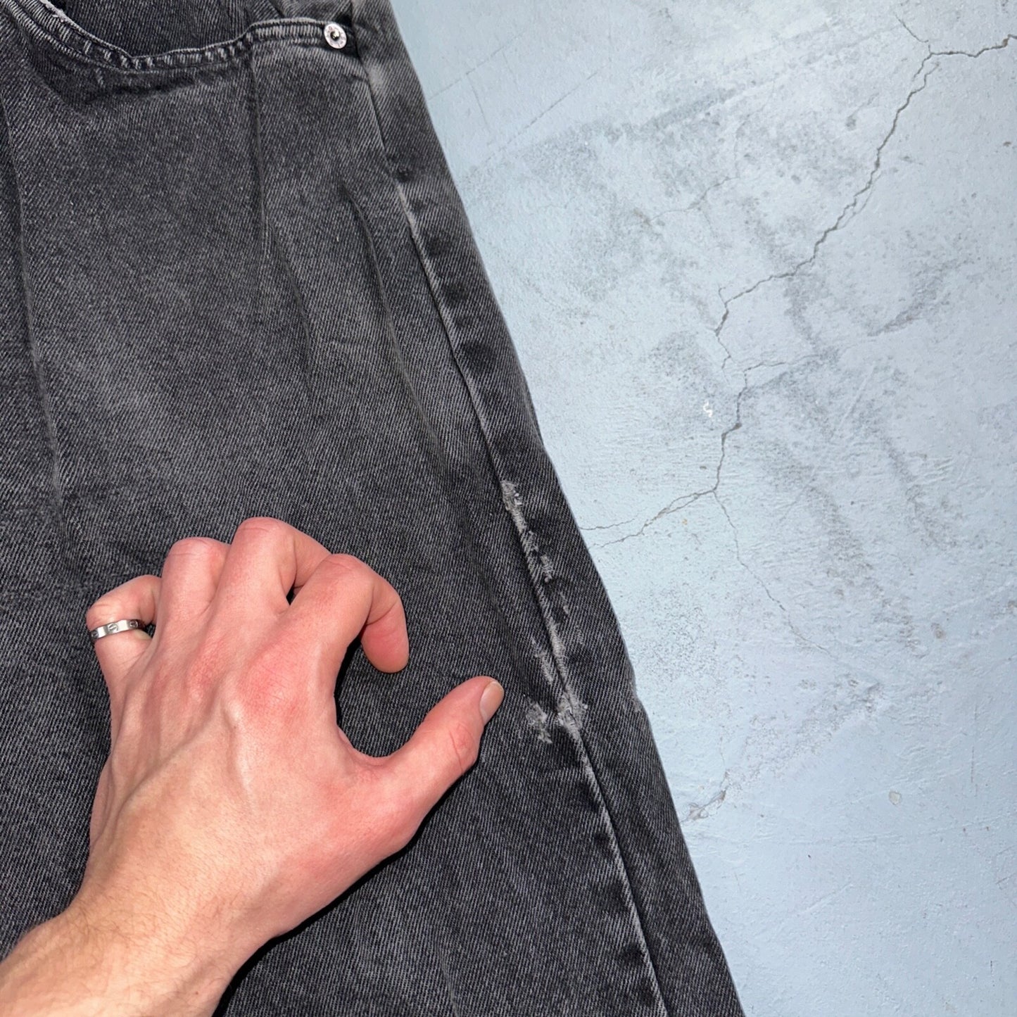 Levis 550 Vintage 90s USA Orange Tab Jeans 38x32 Black Med Wash 501 Act 36x31