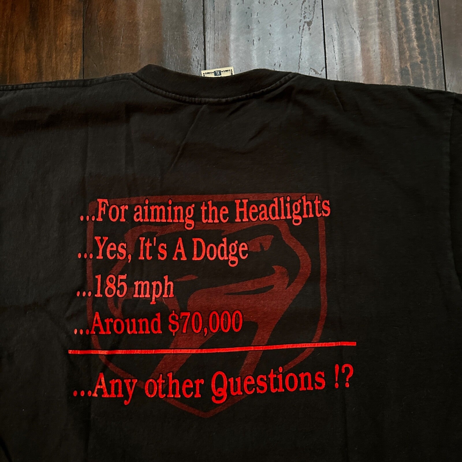 Viper Sports Car Vintage T Shirt 90s Single Stitch Funny Nascar Humor XL USA