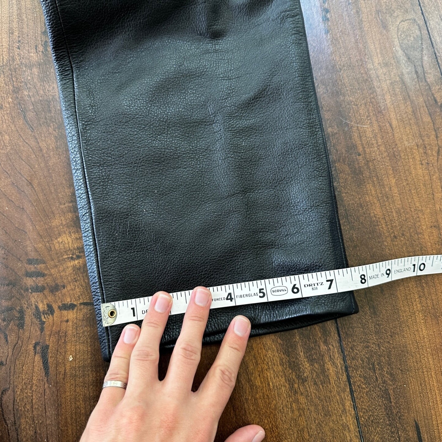 Vintage Wilsons Men's Lined Black Heavy Leather Pants Size 32 Act 30x29 Biker