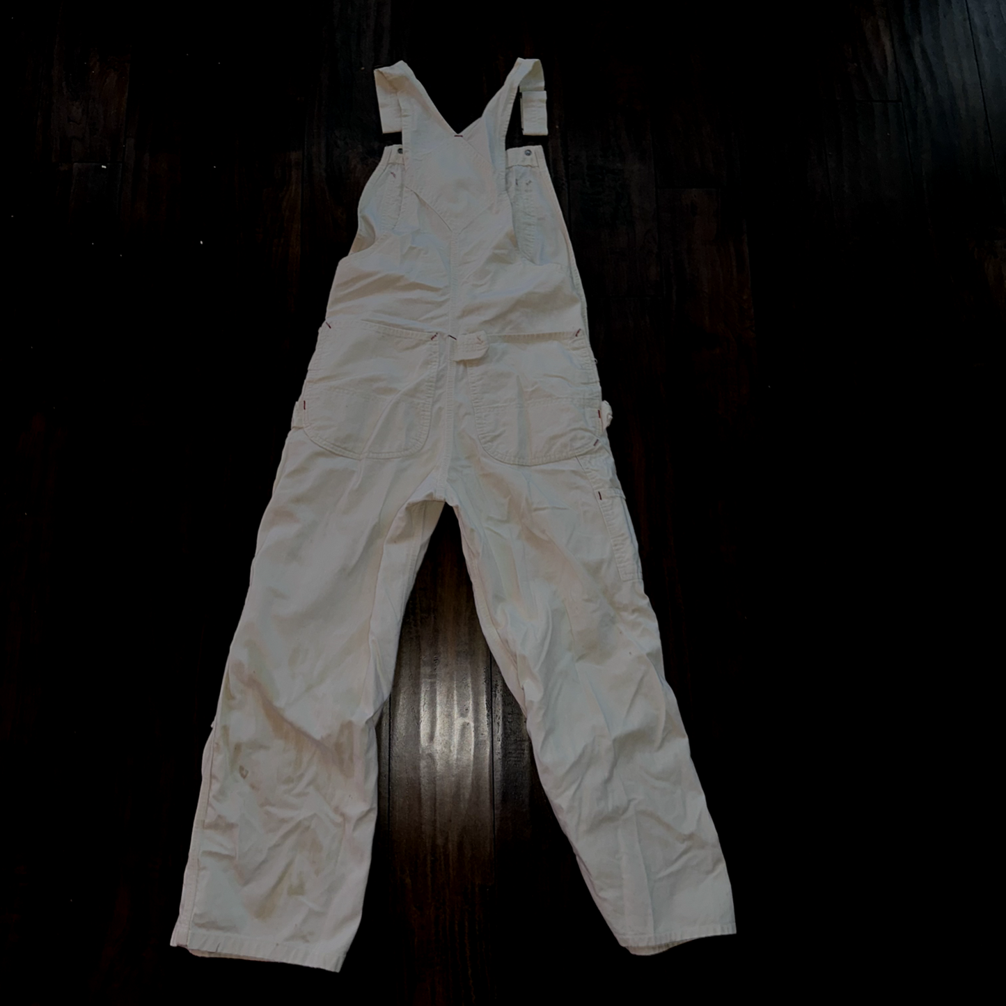 Powerhouse BIB Overalls MONTGOMERY WARD White Denim Workwear 60s 50s Union